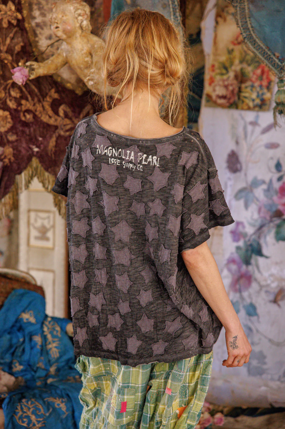 Little Star Applique Tee - Twilight