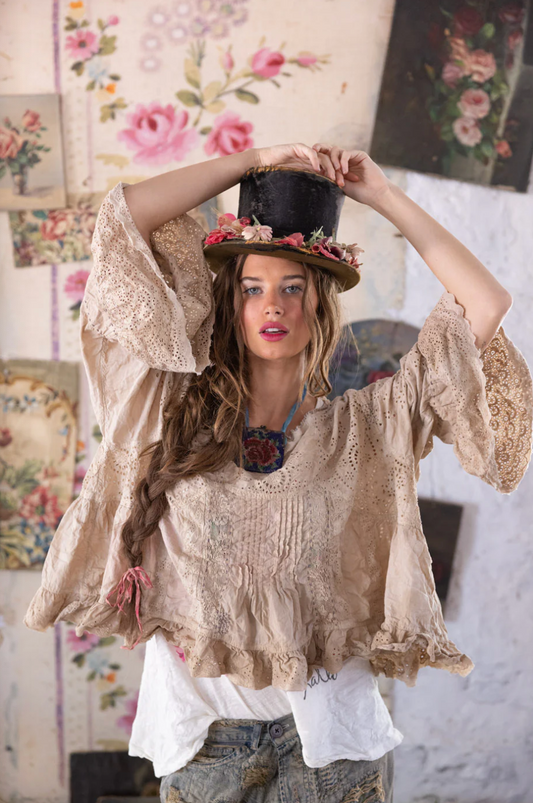 Eyelet Dea Blouse - Swan
