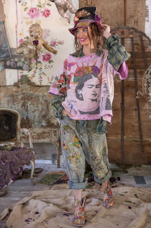 Frida del Sol Vetiver Sweatshirt - Allium Dip Dye