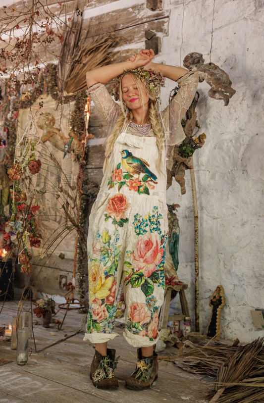 Birdie Bouquet Benjamin Overalls - Moonlight
