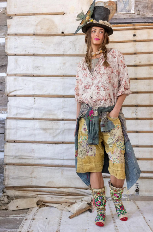 Floral Print Raya Shirt - Cameo Rose