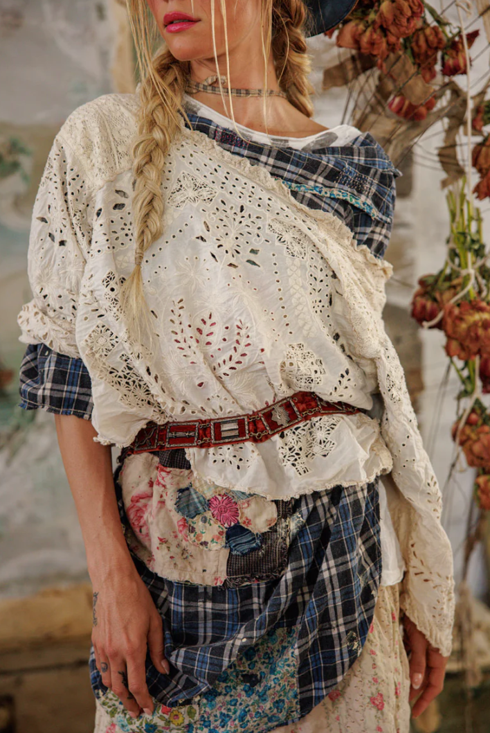 Eyelet Adelise Blouse - Antique White