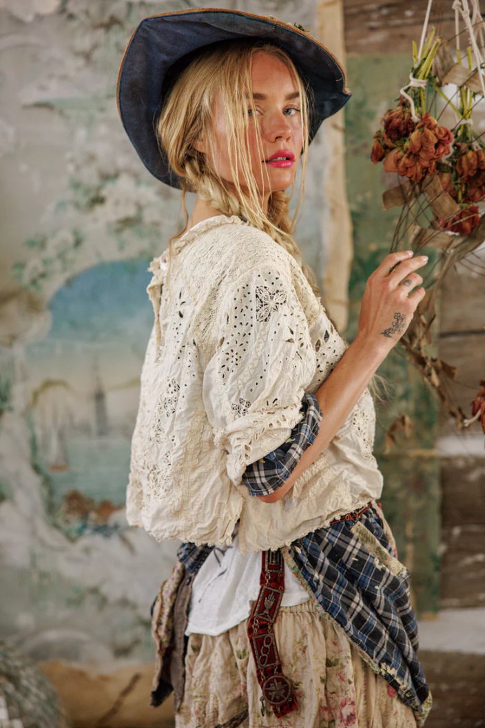 Eyelet Adelise Blouse - Antique White