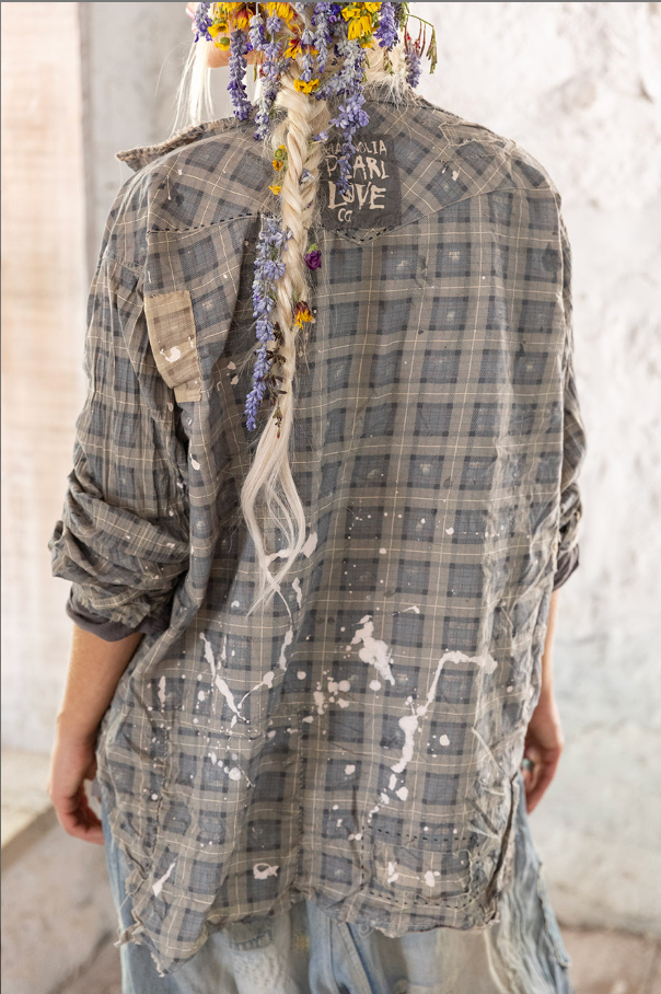 Kelly Western Shirt - Faded Denim