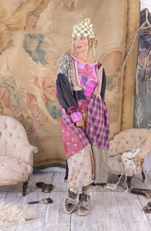 Patchwork Searcy Dress - Berry Berry Plaid