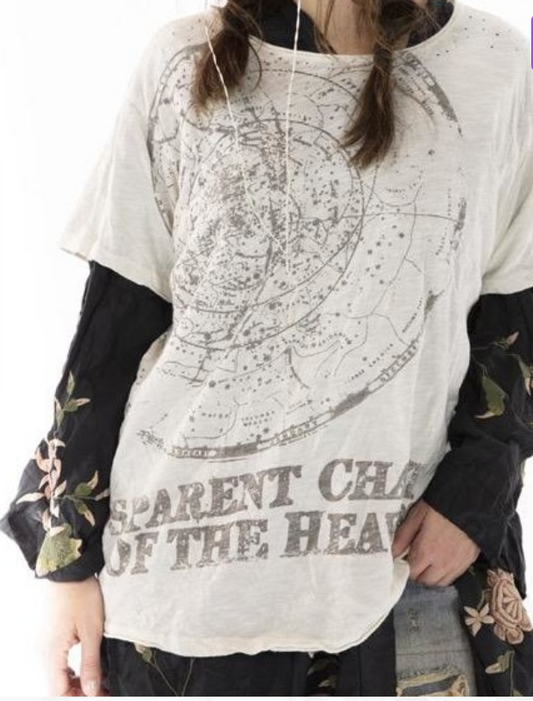 Chart Of The Heavens Tee - Moonlight