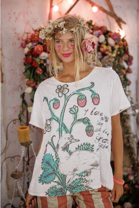 Ducks Love Strawberries Tee - True