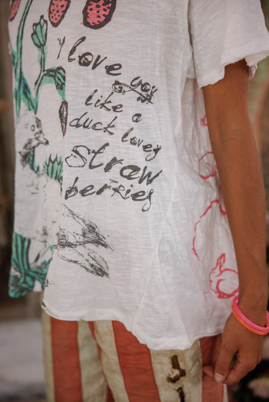 Ducks Love Strawberries Tee - True