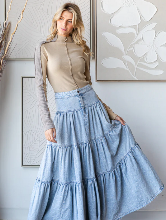 Tiered Maxi Skirt