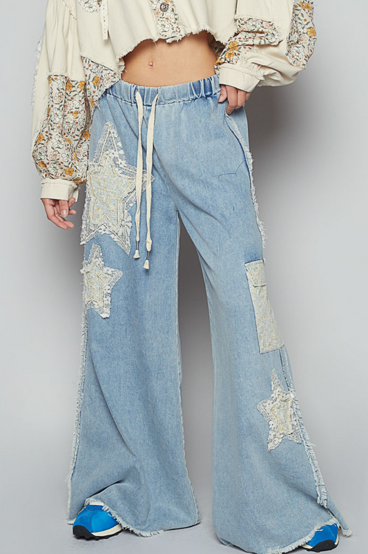 Wide Leg Star Pants