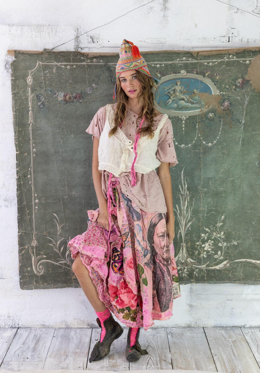 Patchwork Sascha Wrap Skirt - Azalea