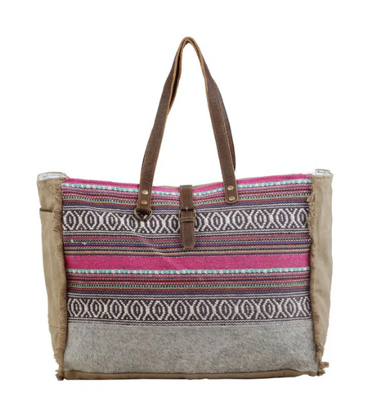 Vibrant Boho Weekender Bag