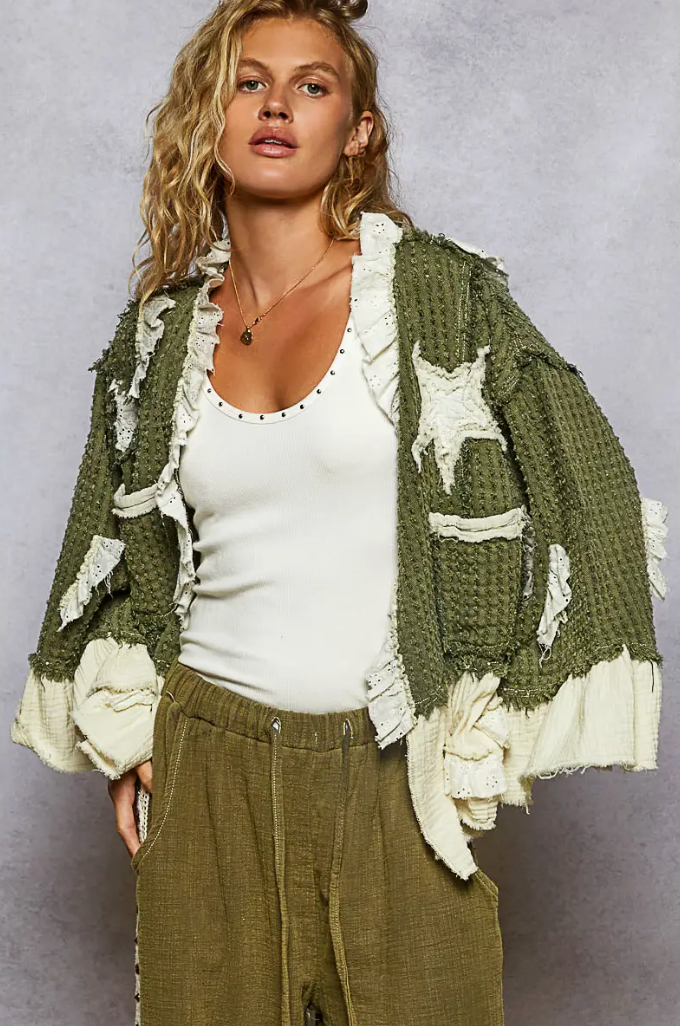 Celestial Waffle Knit Kimono