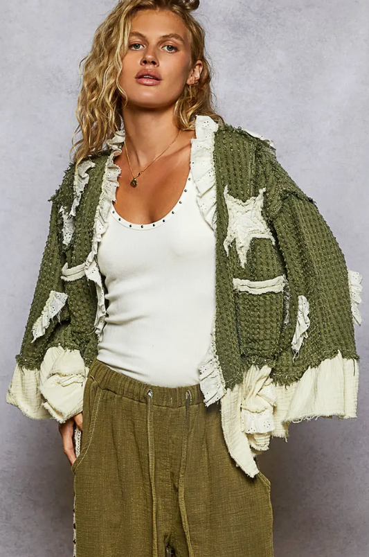 Celestial Waffle Knit Kimono