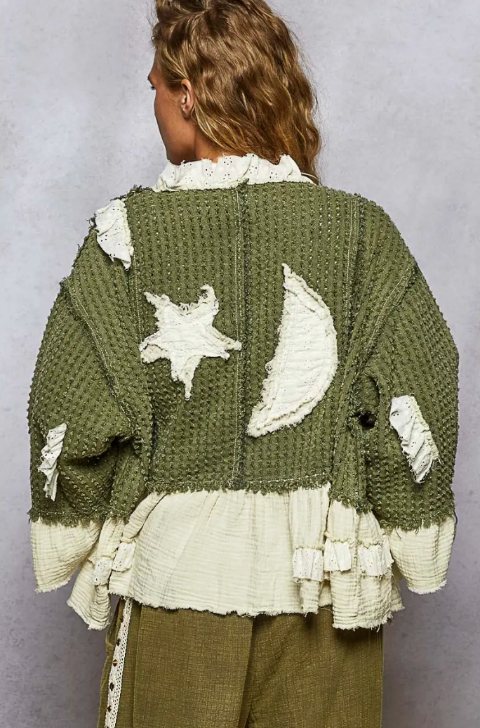 Celestial Waffle Knit Kimono