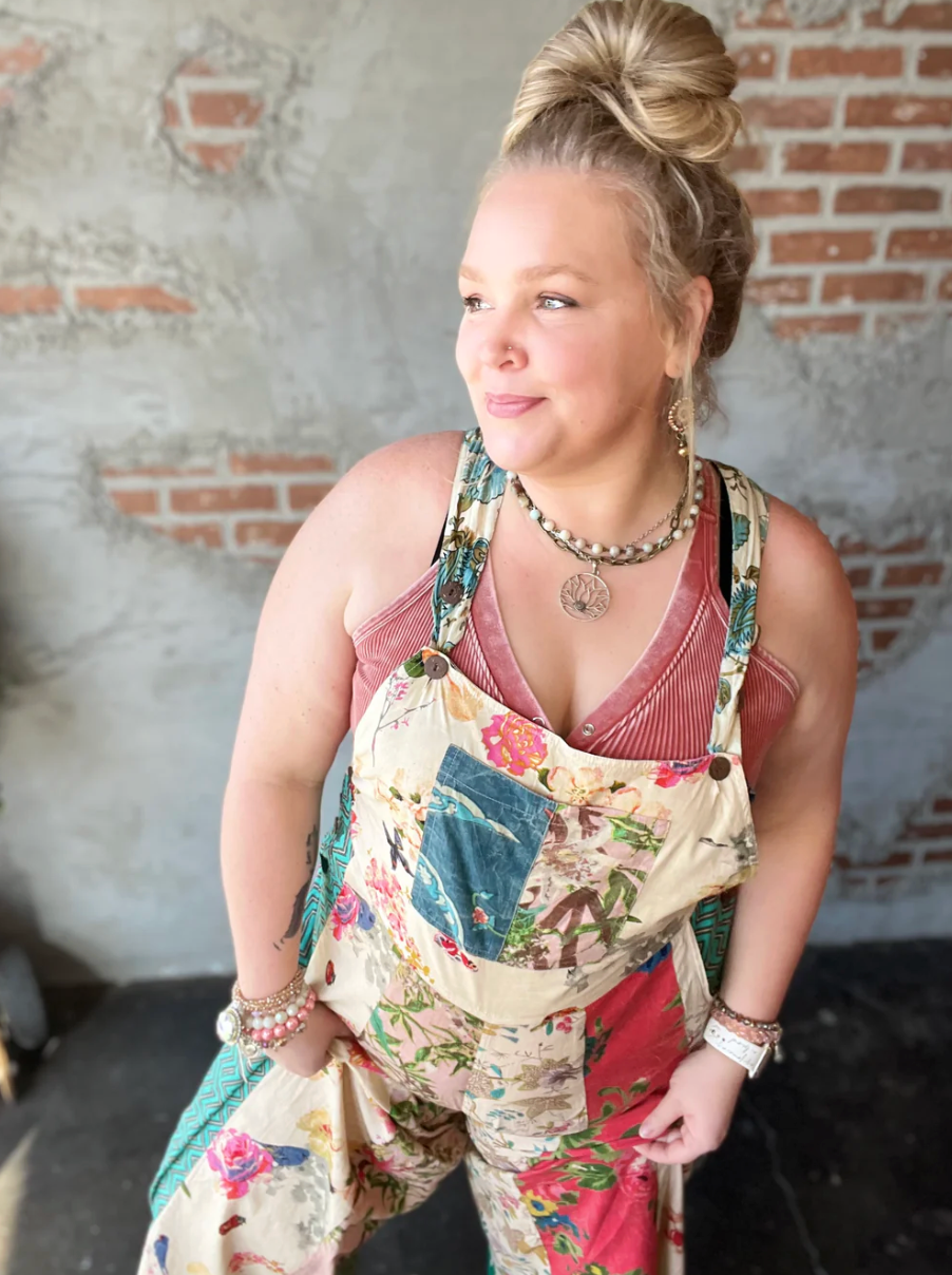 Mixed Media Overalls